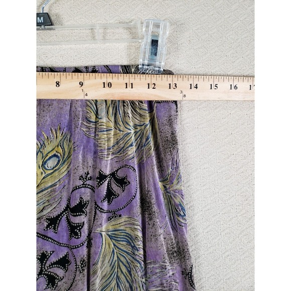 A Touch of Class Pants Women L/XL Multicolor Pleated Wide Leg Floral Slinky - Picture 4 of 9